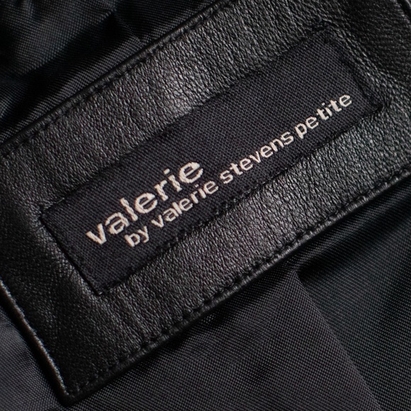 Vintage 90's Black Leather Moto Zip Up Vest - Women's Size Medium Petite - Picture 9 of 12